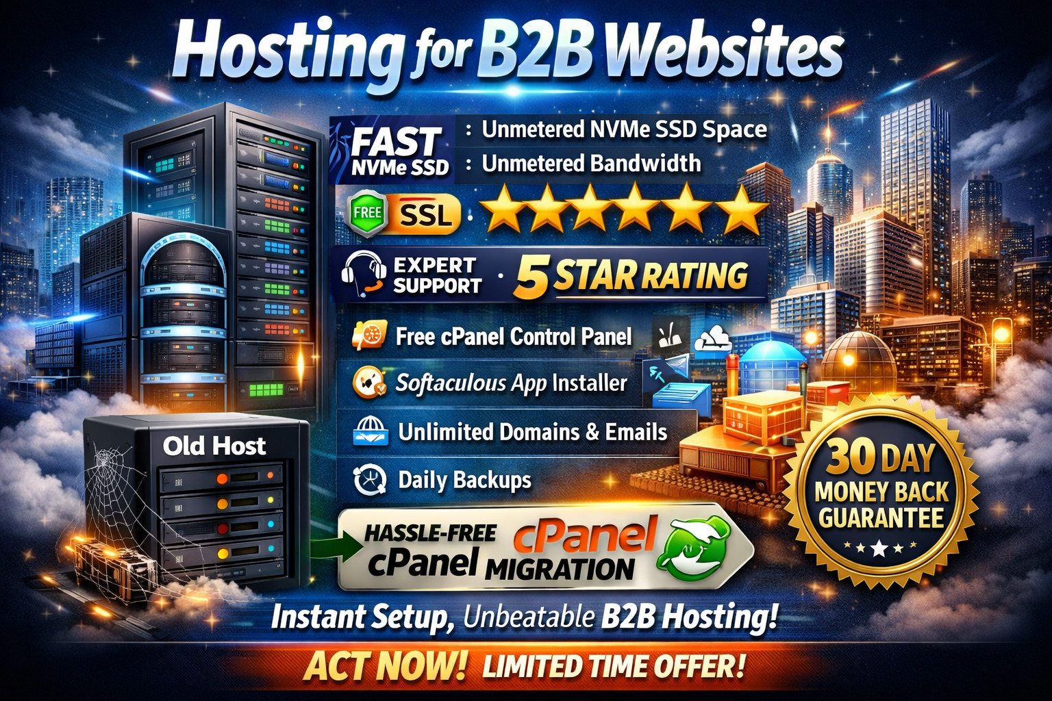 Hosting for B2B Websites – 💼 SSD + Free SSL + Emails | Smart Deal $14.99/Year