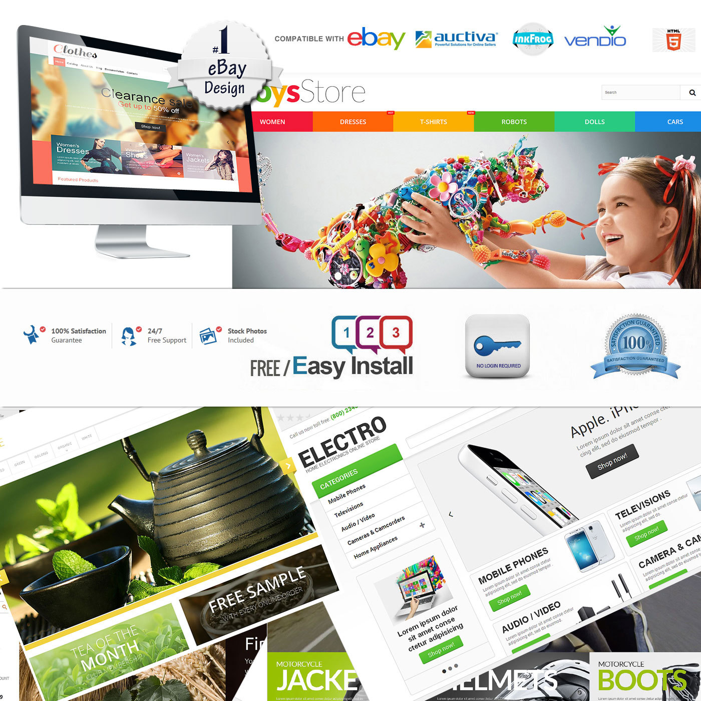 Ebay Store & Listing Template Professional Fully Custom 2024 LOGO DESIGN INCLUDE