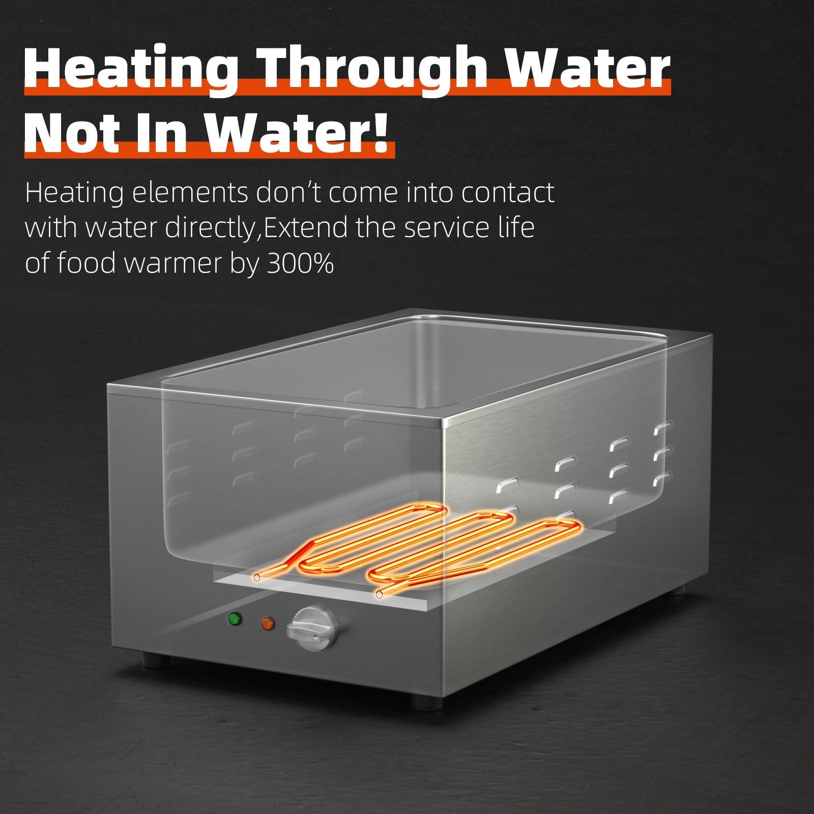 ETL Listed 3-Pan 18L Commercial Food Warmer with Non-Leakage Stretch-Forming …