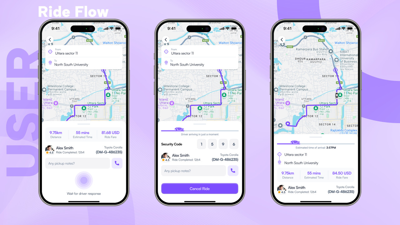 OvaGo – Flutter Complete Ride Sharing Solution App | Android + iOS | Laravel