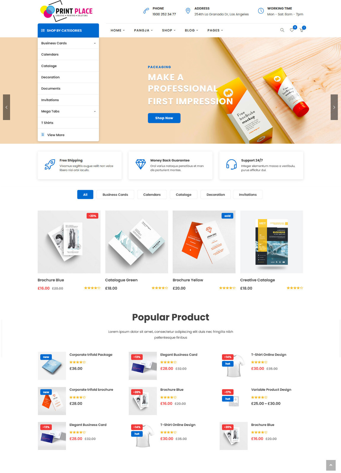 Print Shop / Store/ Company Website + Free Hosting and Installation