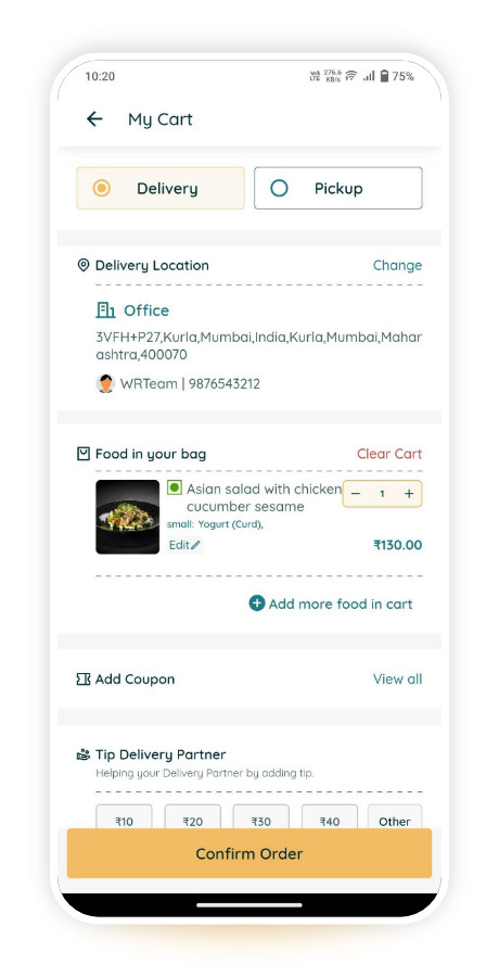 RestroOne Food Delivery Flutter App | Single Vendor Multi Branch Restaurant