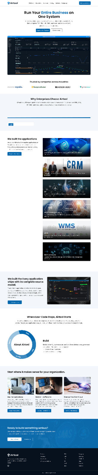 Enterprise Business Website Template | SaaS Landing Page | ERP CRM Platform