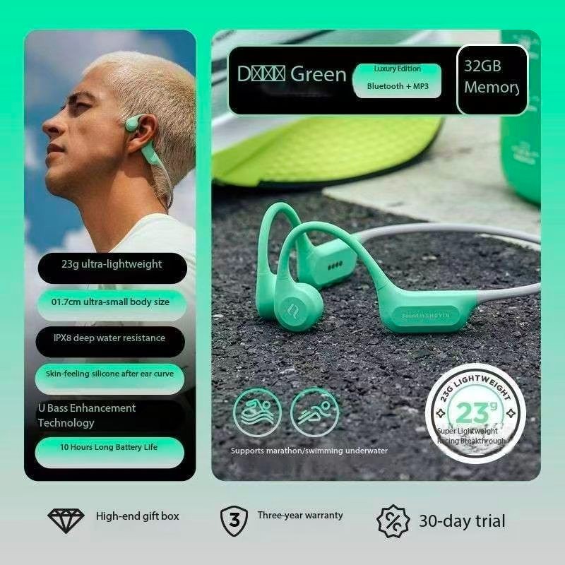 SHEYIN X7Air Bone Conduction Bluetooth Headphones with Ultra Long Battery Life
