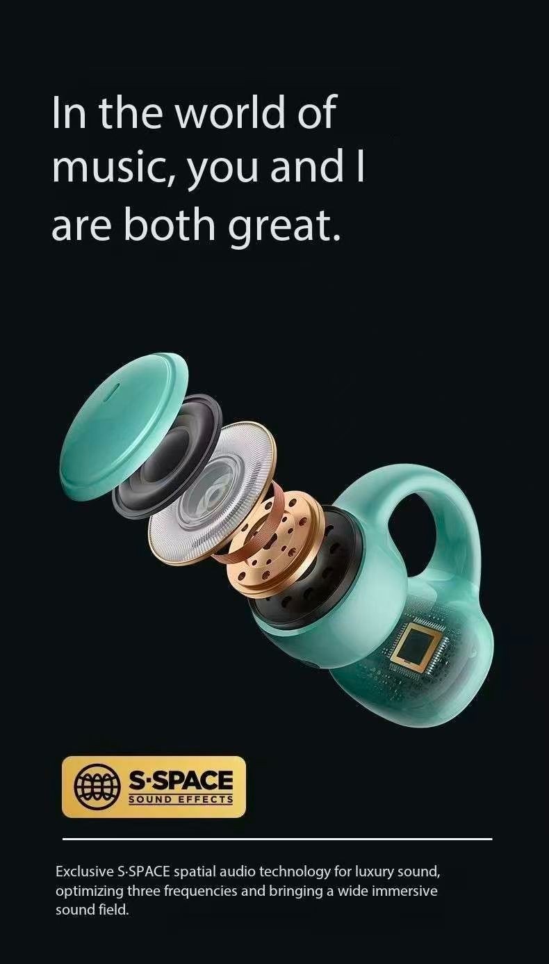 SHEYIN/X2 Bluetooth Earphones Clip-On Sports Anti-Drop Long Battery Life