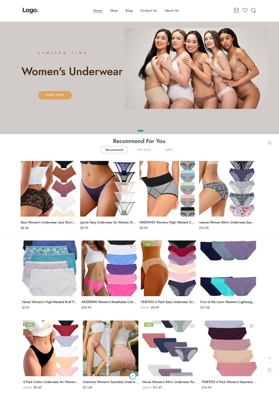 Women’s Panties Store, DropShipping Affiliate Website, Free Hosting+Products