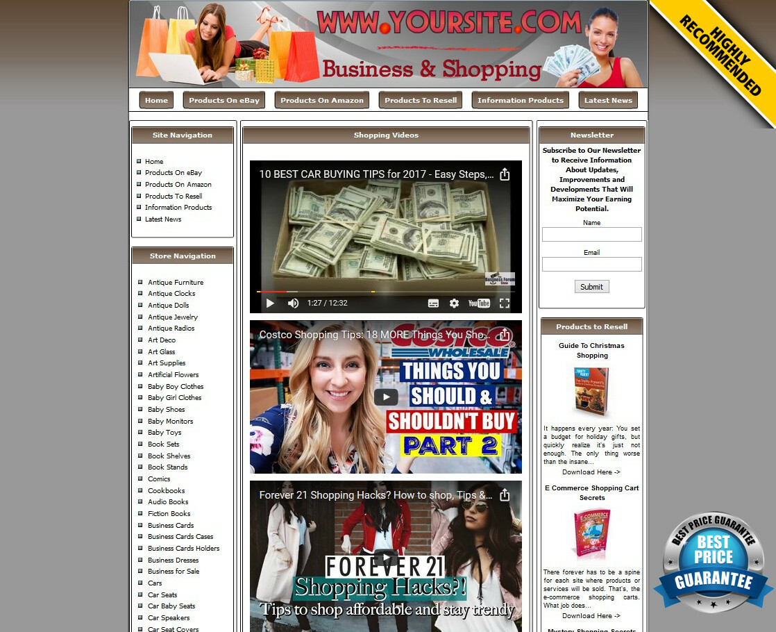 Make Money with Amazon Store Google Adsense Affiliate Store Website!