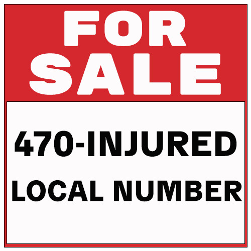 470-INJURED Atlanta Local Easy Vanity Phone Number. Make a reasonable offer