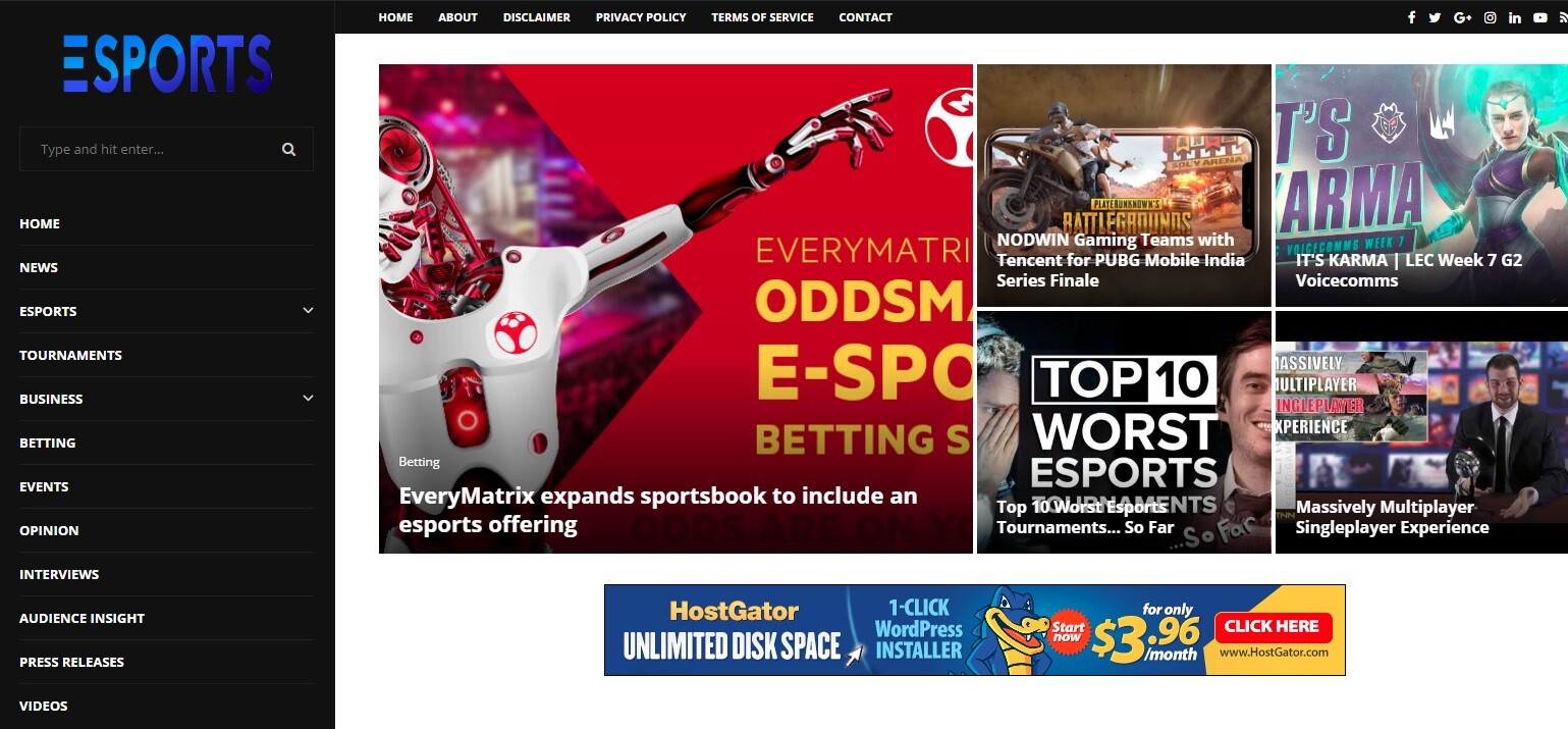 Esports Automated WordPress News Website – Profitable E-gaming Autoblog