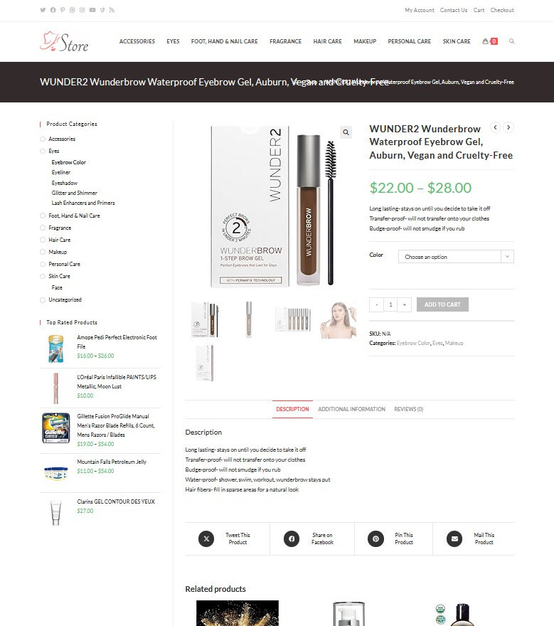 Beauty and Skin Care Store – Amazon Affiliate + eCommerce Website + Free Hosting