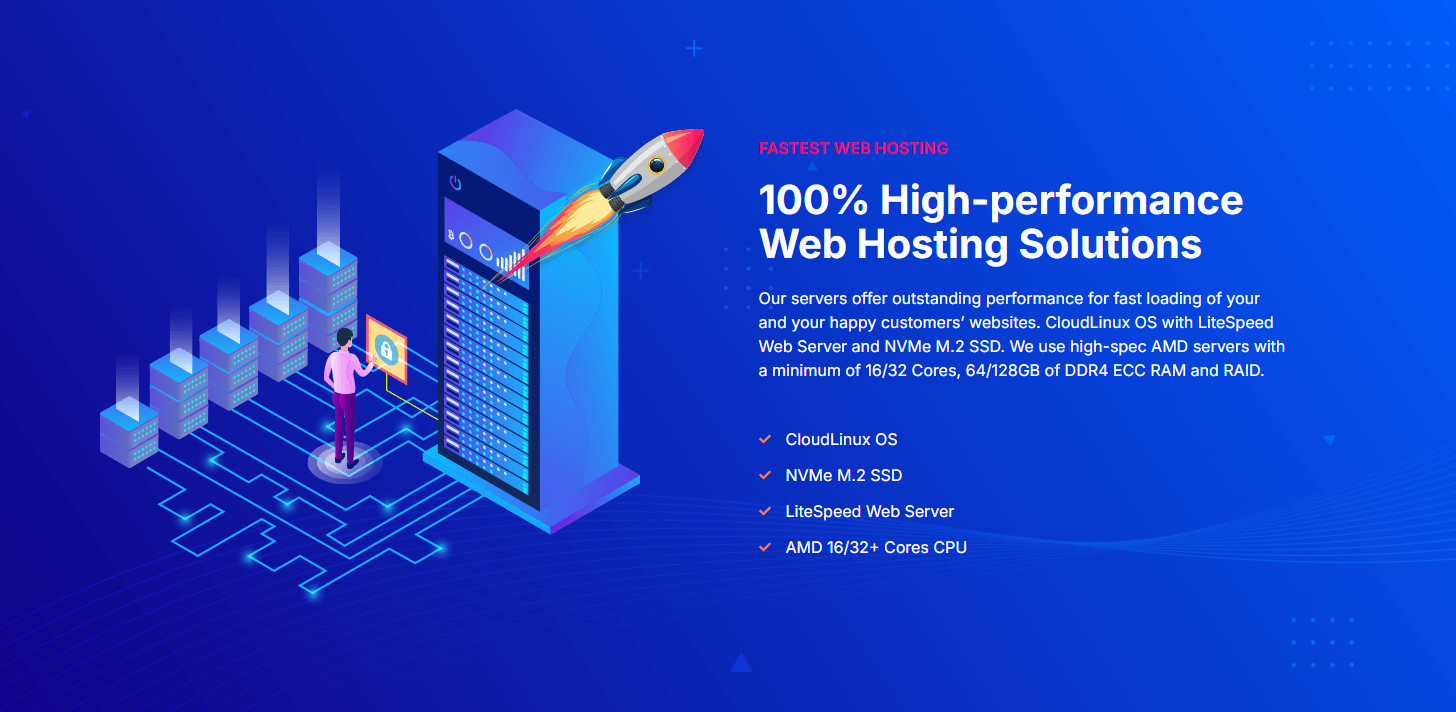 Reseller Hosting with CloudLinux & LiteSpeed Super-Fast NVMe M.2 SSD Guaranteed