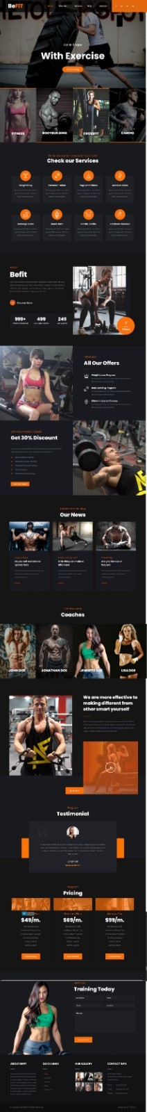 PERSONAL TRAINER – Website for sale (For the self-employed)