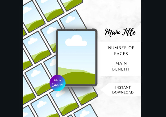 Digital Mock Up Templates 155 pg Edit in Canva For Digital Products w MRR Rights
