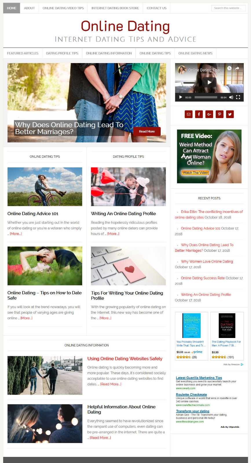 * ONLINE DATING TIPS * niche website business for sale AUTO UPDATING CONTENT