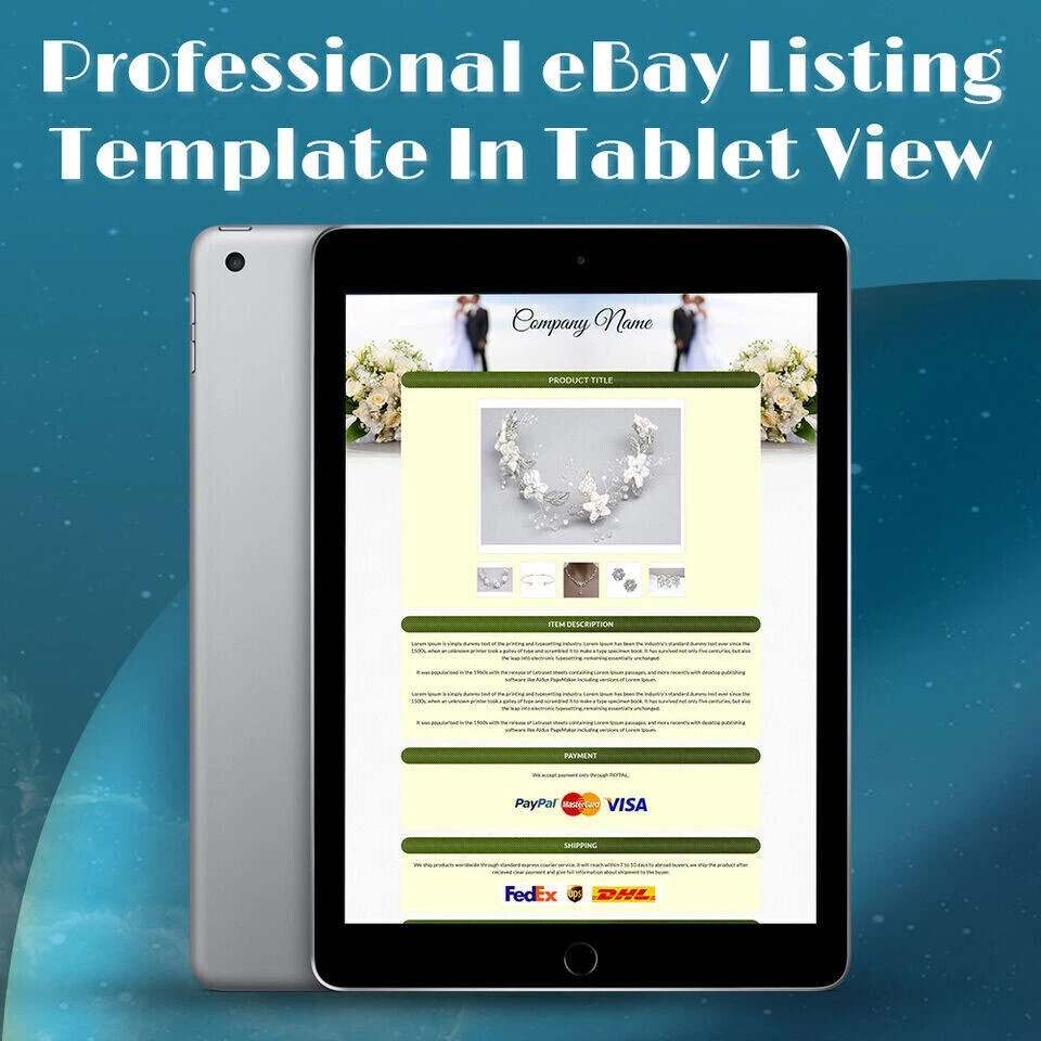 eBay Mobile Responsive HTML eBay Listing Template Auction Template Universal
