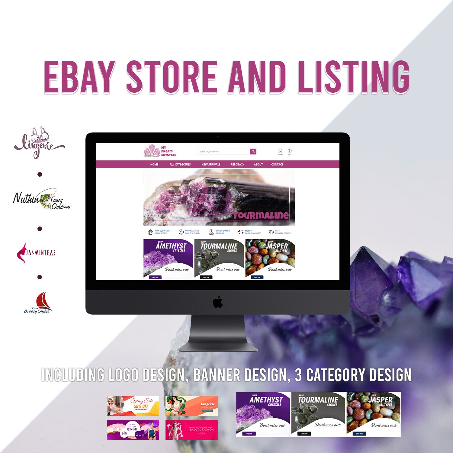 Ebay Template store Listing Auction Design Responsive Professional Html and LOGO