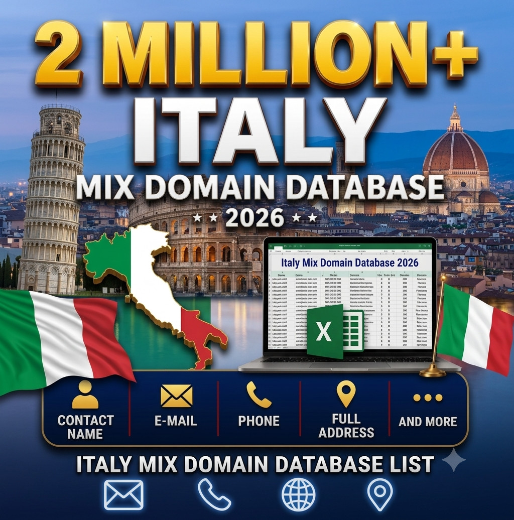 2 Million ITALY Email Database list 2026 | Contact Leads (Excel CSV)