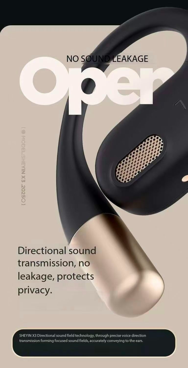 SHEYINX3 Air Conduction Open Bluetooth Earphones with Ultra Long Battery Life