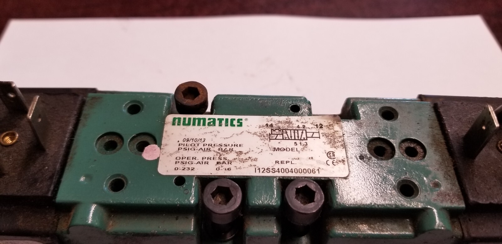 NUMATICS VALVES USED AND NEW