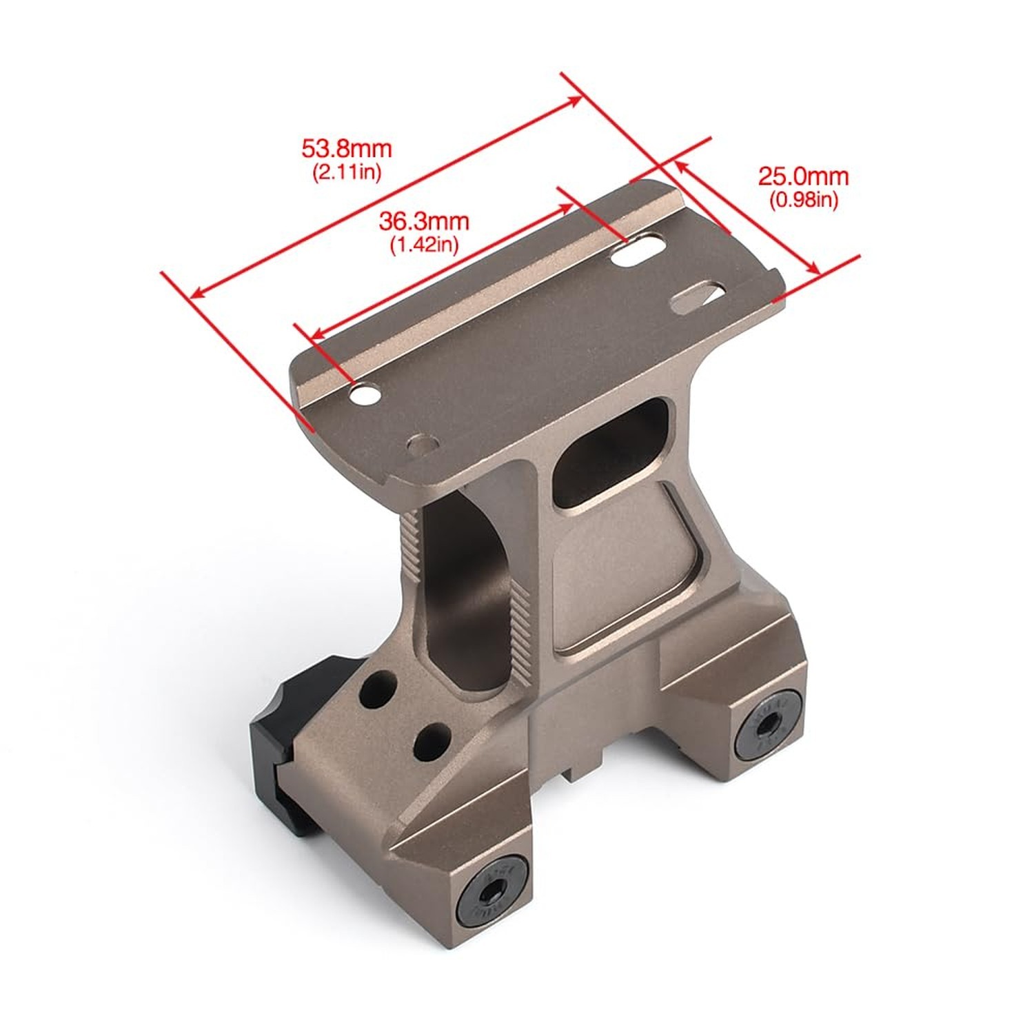 Height Telescope Metal Riser Mount for T1 T2 20mm Picatinny Rail DE