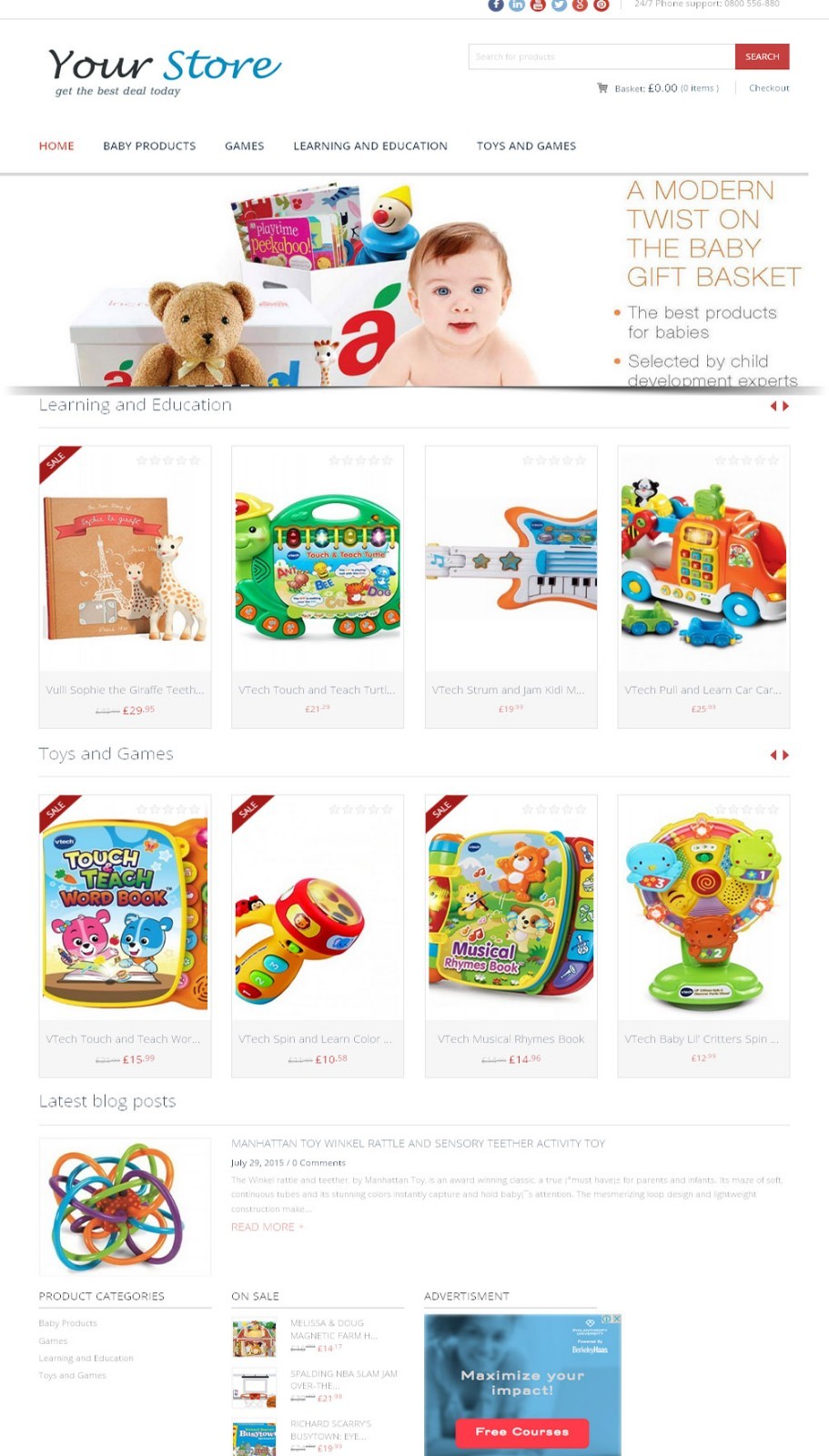 Baby Products Store – Amazon Affiliate/Dropship Website on AutoPilot + Free Host