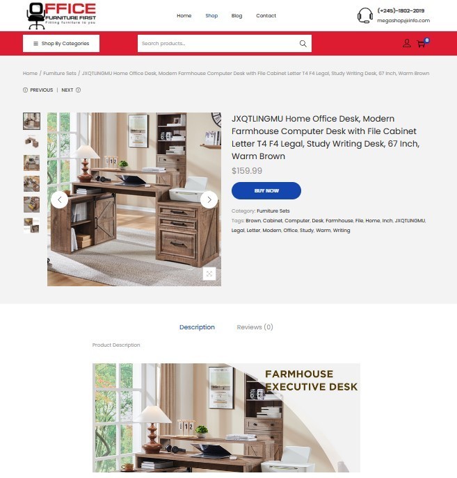 Office Furniture Shop – Affiliate / Drop Shipping Website + eCommerce
