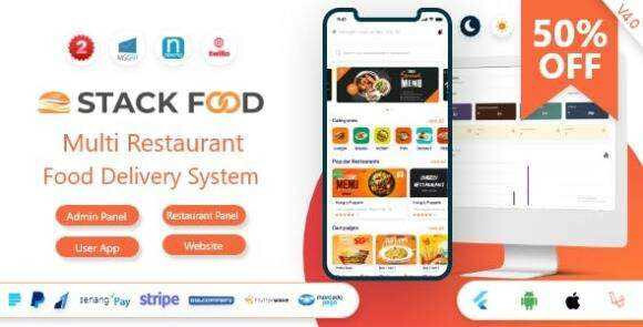 StackFood Multi Restaurant v5.7 – Food Delivery App with Laravel Admin and Rest