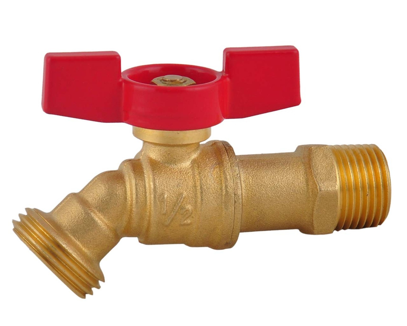 LD Valve- Male Hose Bibb 1/2″ MIP X 3/4″ MHT For Garden Watering,1/4 Turn Shu…