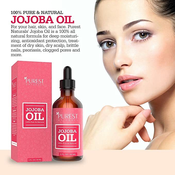 Purest Naturals Jojoba Oil – 2 fl oz. – Makeup Remover – Massage Oil, Etc.
