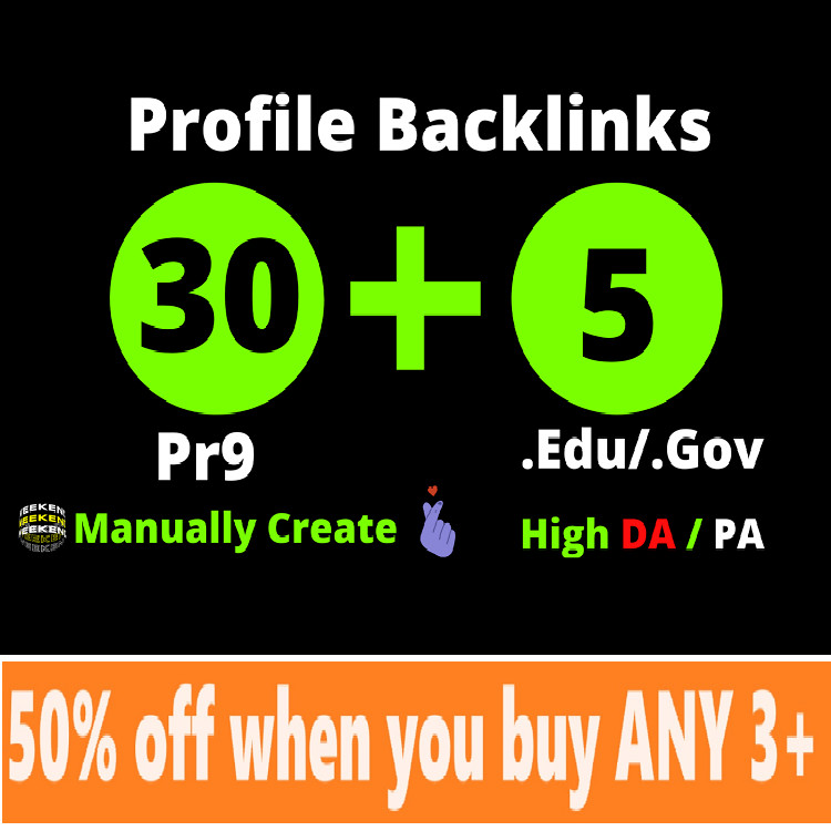 30 PR9 Links + 5 Edu/Gov Dofollow Backlinks + SEO Link profiles