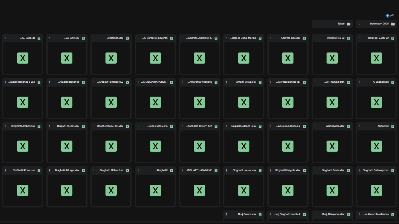 Dubai Real Estate Leads – 200+ Excel Files (2025 EDITION) – Digital Product