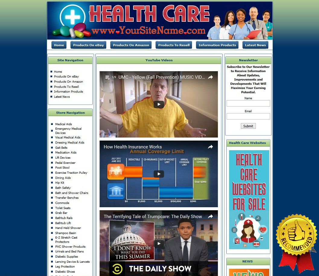 Professional NEW Medical Clinical Doctor Amazon Store Website Business for Sale