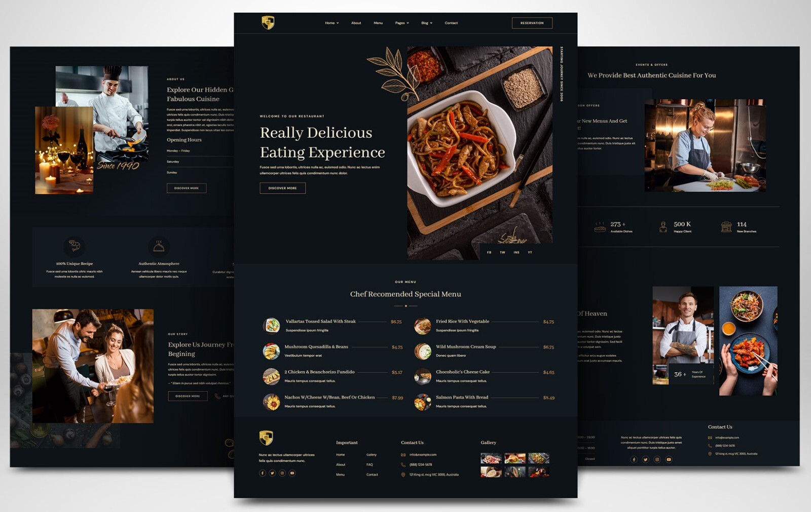 CUSTOM PROFESSIONAL WEBSITE FOR RESTAURANTS CAFé FOOD & DRINK BUSINESS WORDPRESS
