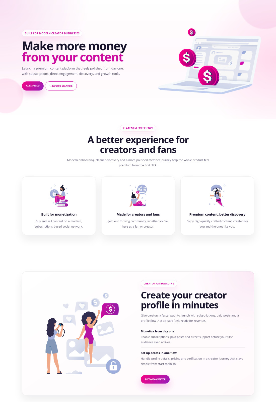 JustCreators – Content Creators PHP SaaS Platform – Premium Content Subscription